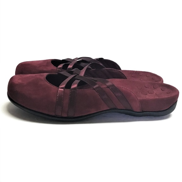 Vionic Rest Claire 8 Ballet Mules Clogs Burgundy - Picture 7 of 8